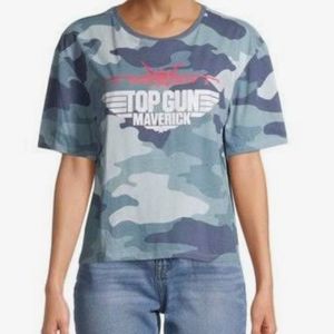 Top Gun Maverick Camo Cropped Tee Size xs